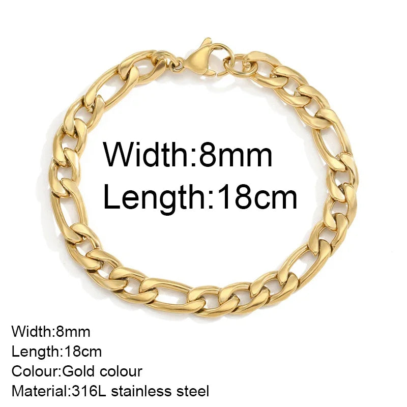 Gold Twist Cuban Chain Bracelet
