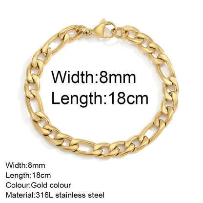 Gold Twist Cuban Chain Bracelet