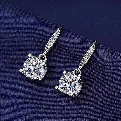 Sterling Silver Crystal CZ Stud Earrings