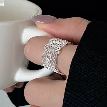 925 Sterling Silver Flower Lace Ring