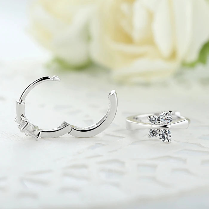 Butterfly Huggie Earrings Sterling Silver