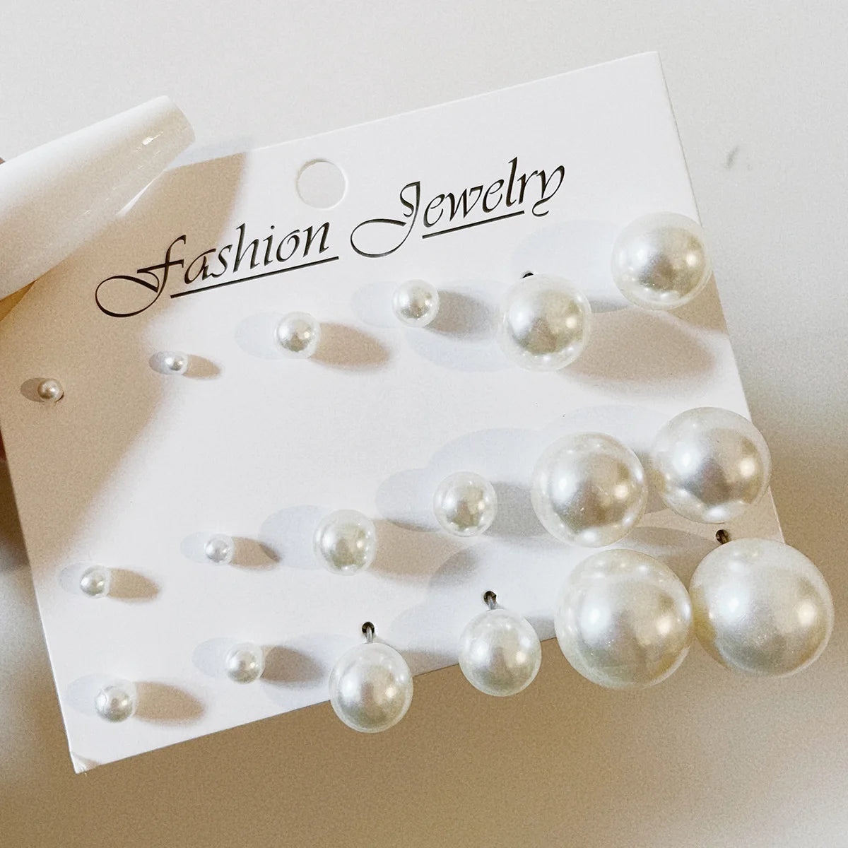 Women’s Pearl & Stud Earrings Set