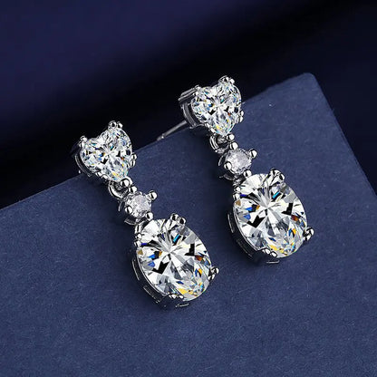 Sterling Silver Crystal CZ Stud Earrings