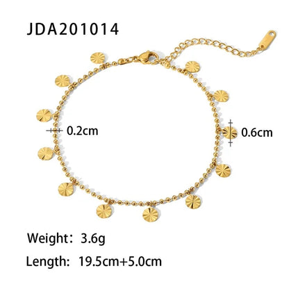 18K Gold Plated Stainless Steel Anklets