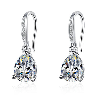 Sterling Silver Crystal CZ Stud Earrings