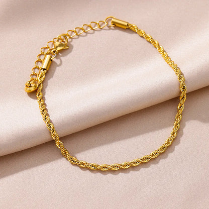 Gold Pearl Chain Anklet For Women