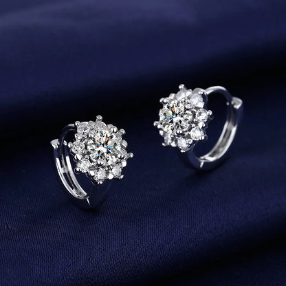 Sterling Silver Crystal CZ Stud Earrings