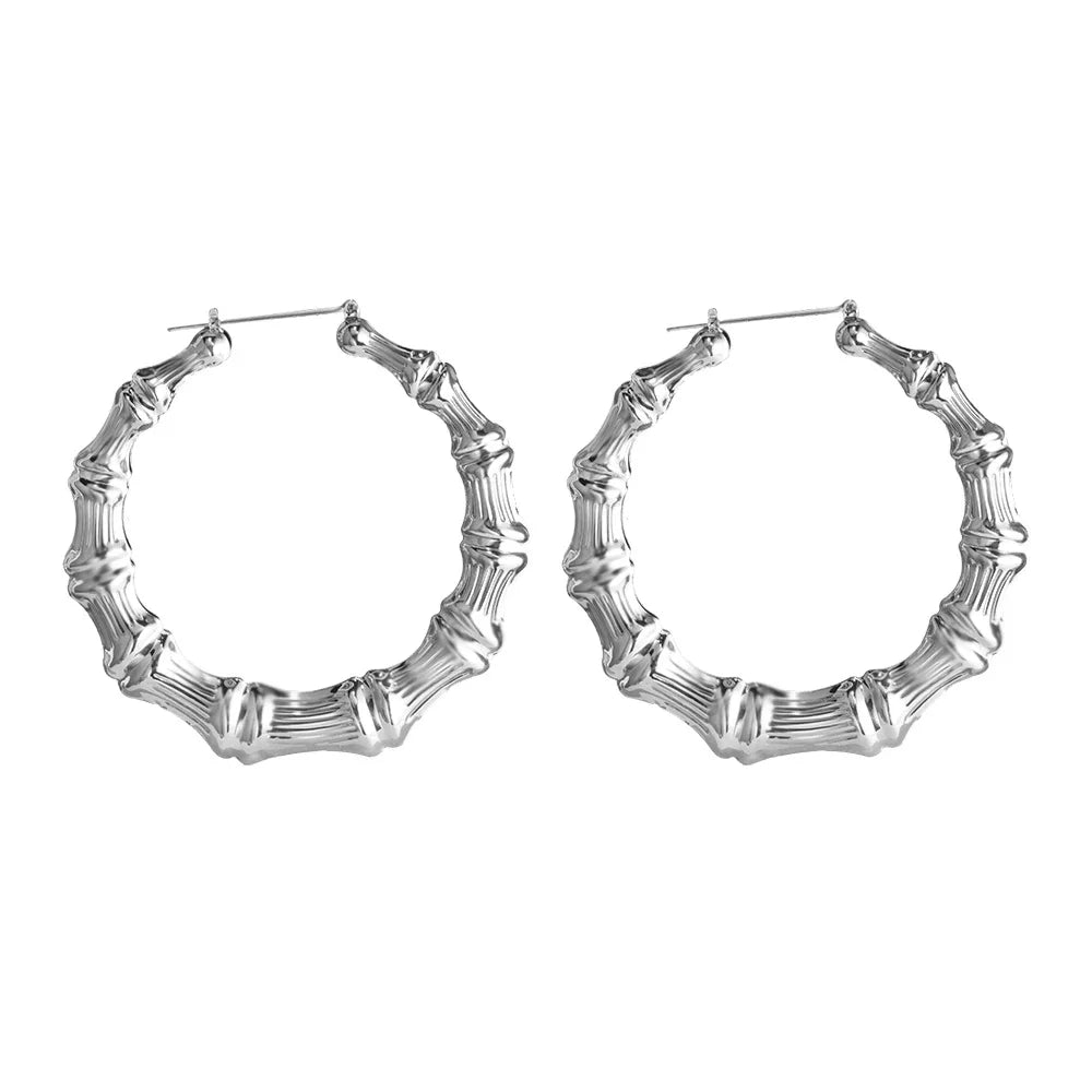 Punk Big Statement Bamboo Round Hoops