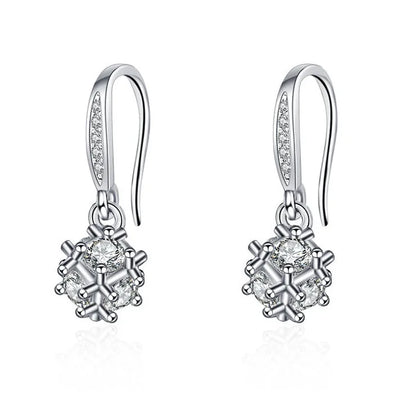 Sterling Silver Crystal CZ Stud Earrings