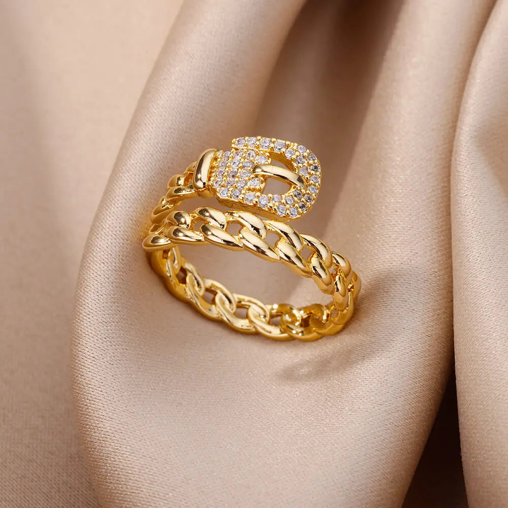 Luxury Zircon Geometric Rings For Women