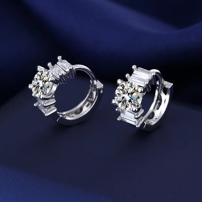 Sterling Silver Crystal CZ Stud Earrings