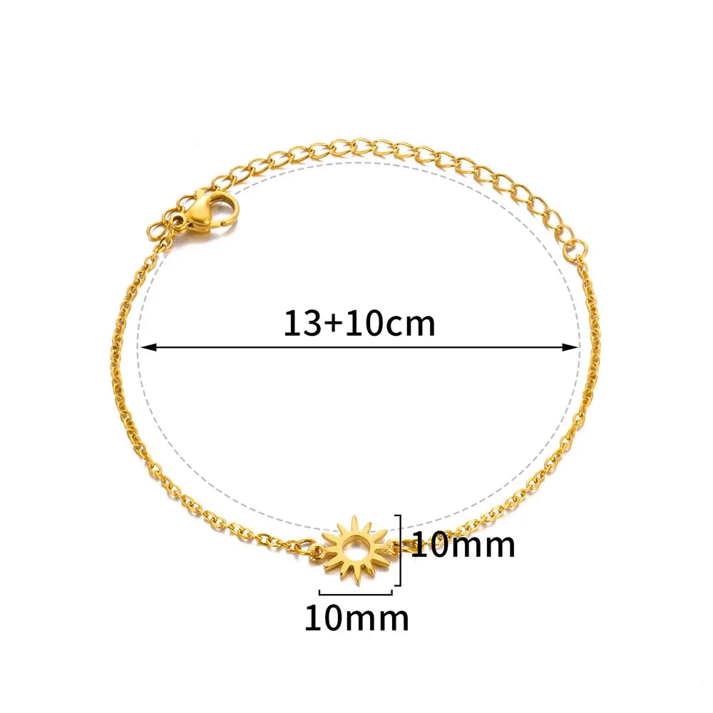 Gold Pearl Chain Anklet For Women