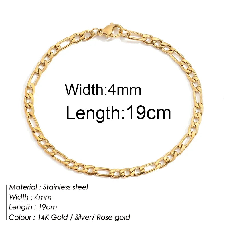 Gold Twist Cuban Chain Bracelet