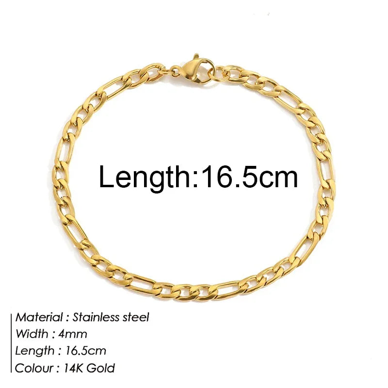 Gold Twist Cuban Chain Bracelet