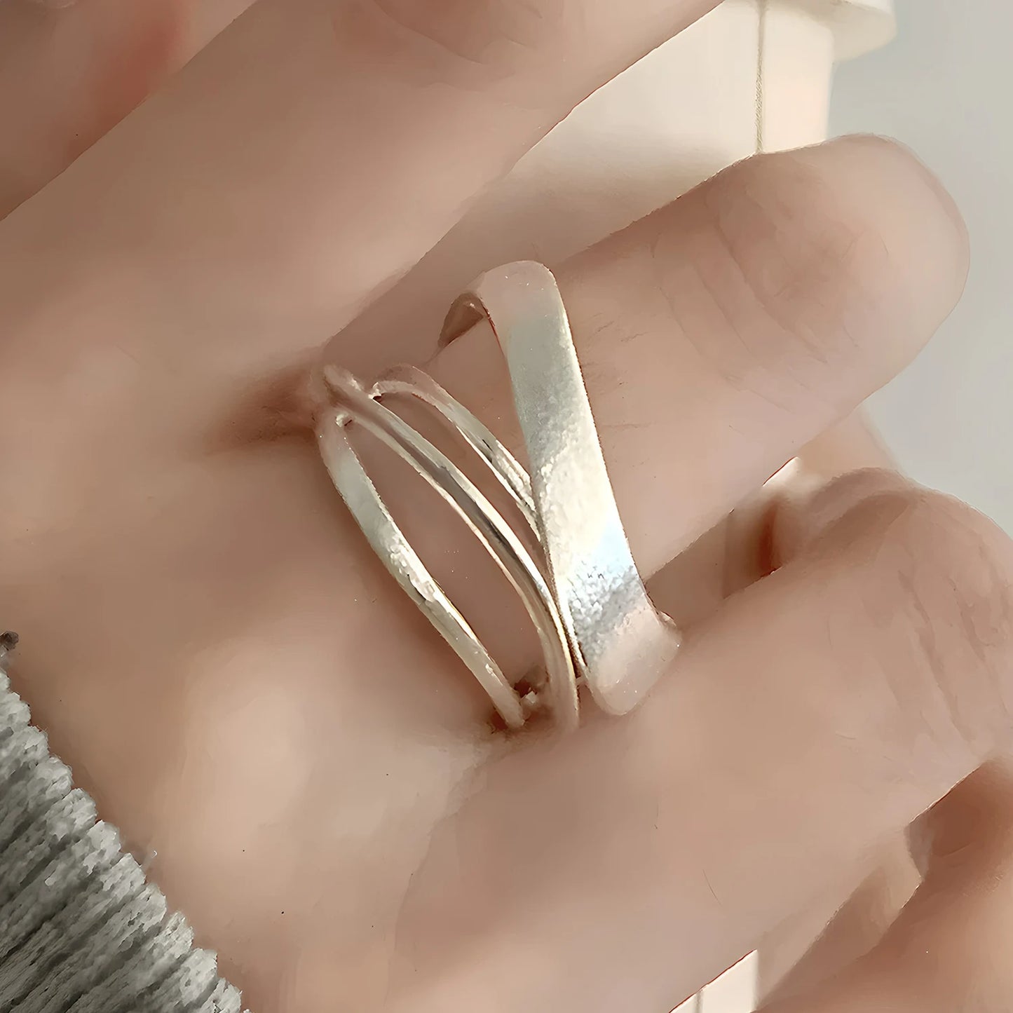 925 Sterling Silver Flower Lace Ring