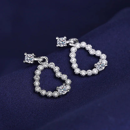 Sterling Silver Crystal CZ Stud Earrings