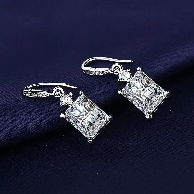 Sterling Silver Crystal CZ Stud Earrings
