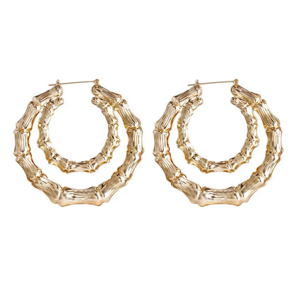 Punk Big Statement Bamboo Round Hoops
