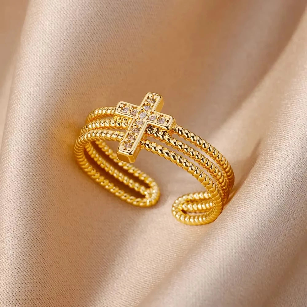 Luxury Zircon Geometric Rings For Women