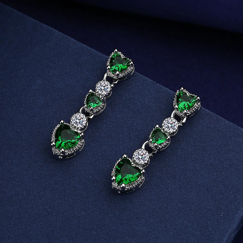 Sterling Silver Crystal CZ Stud Earrings