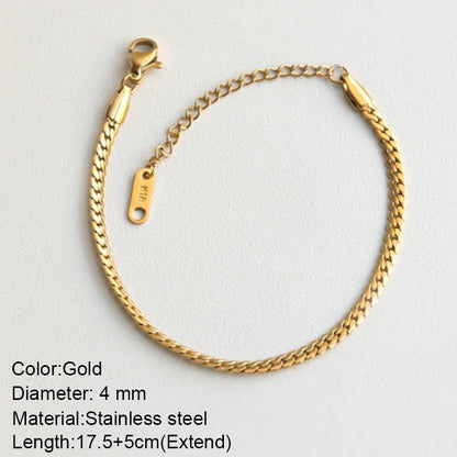 Gold Twist Cuban Chain Bracelet