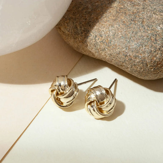 Women’s 14K Gold Knot Stud Earrings
