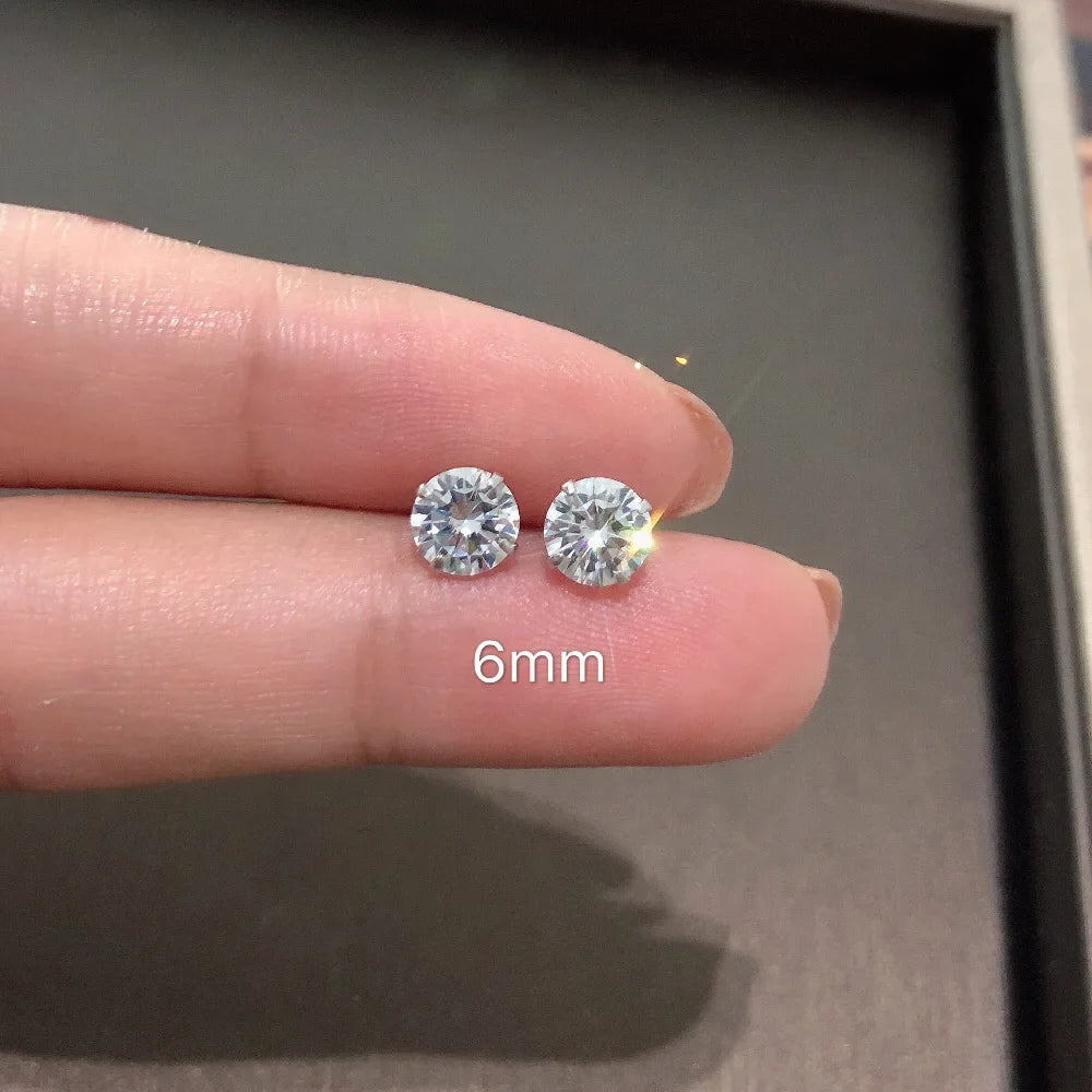 925 Sterling Silver CZ Stud Earrings