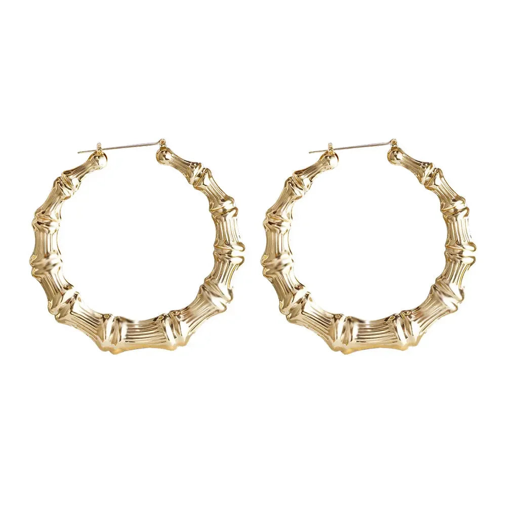 Punk Big Statement Bamboo Round Hoops