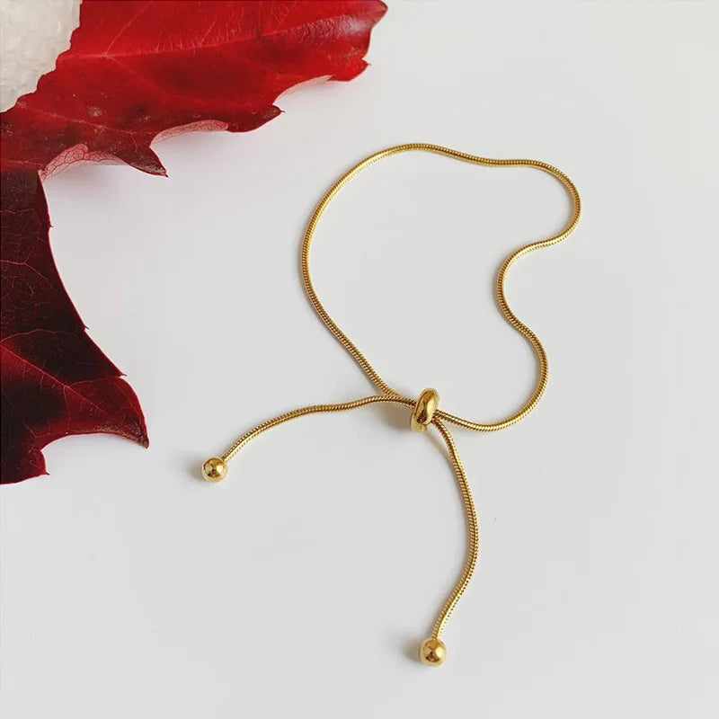 Stainless Steel Adjustable Snake Chain Bracelet