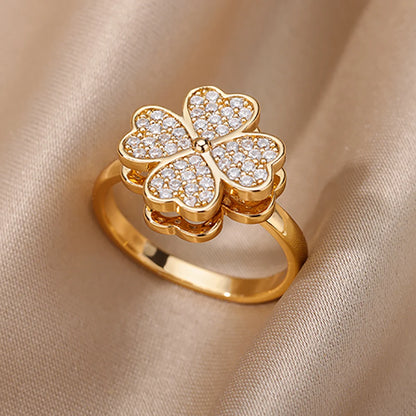 Luxury Zircon Geometric Rings For Women