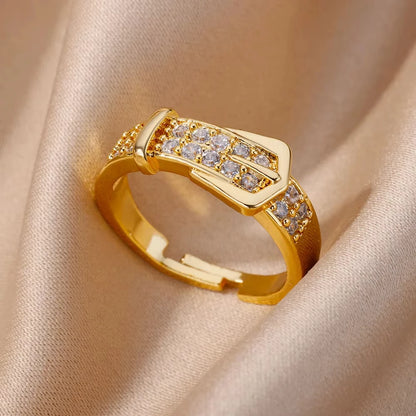 Luxury Zircon Geometric Rings For Women