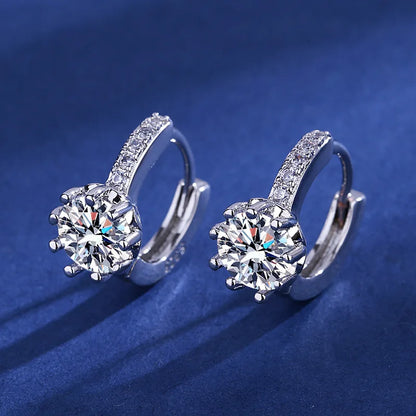 Sterling Silver Crystal CZ Stud Earrings