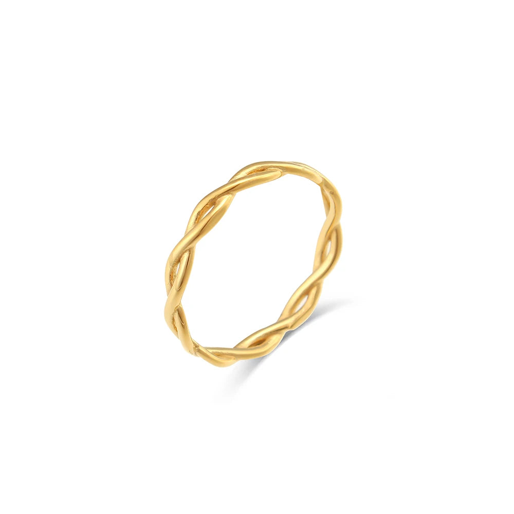 Minimalist 18K Gold Plated Waterproof Ring